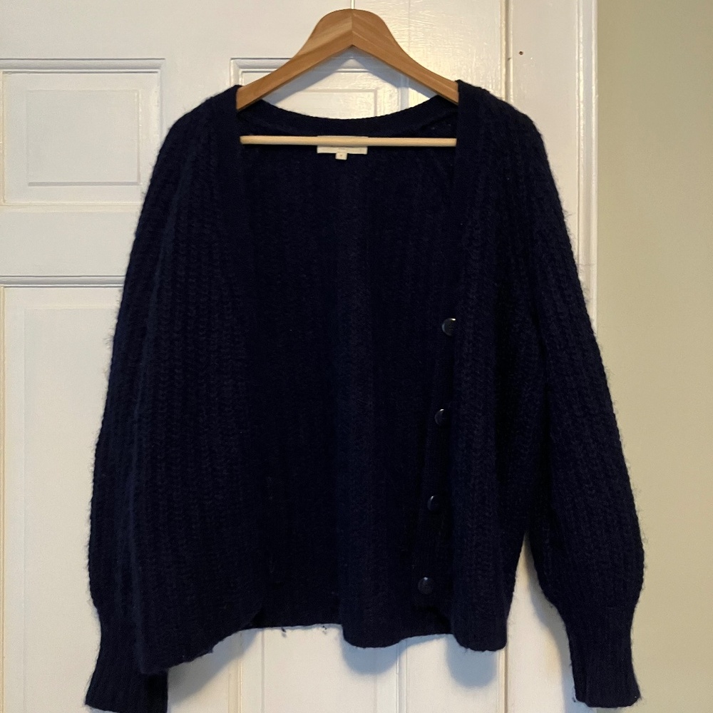 Sezane Navy Cardigan